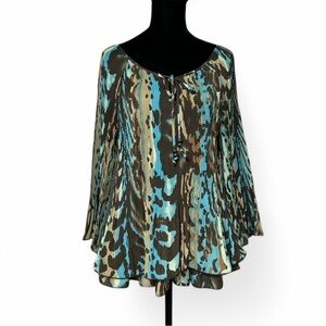 SIGNATURE BY LARRY LEVINE Elegant Multicolor Women's Top L